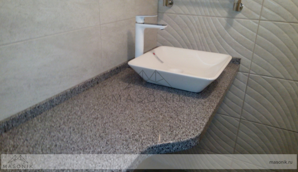 Столешница для ванной акриловая HI-MACS G007 Platinum Granite